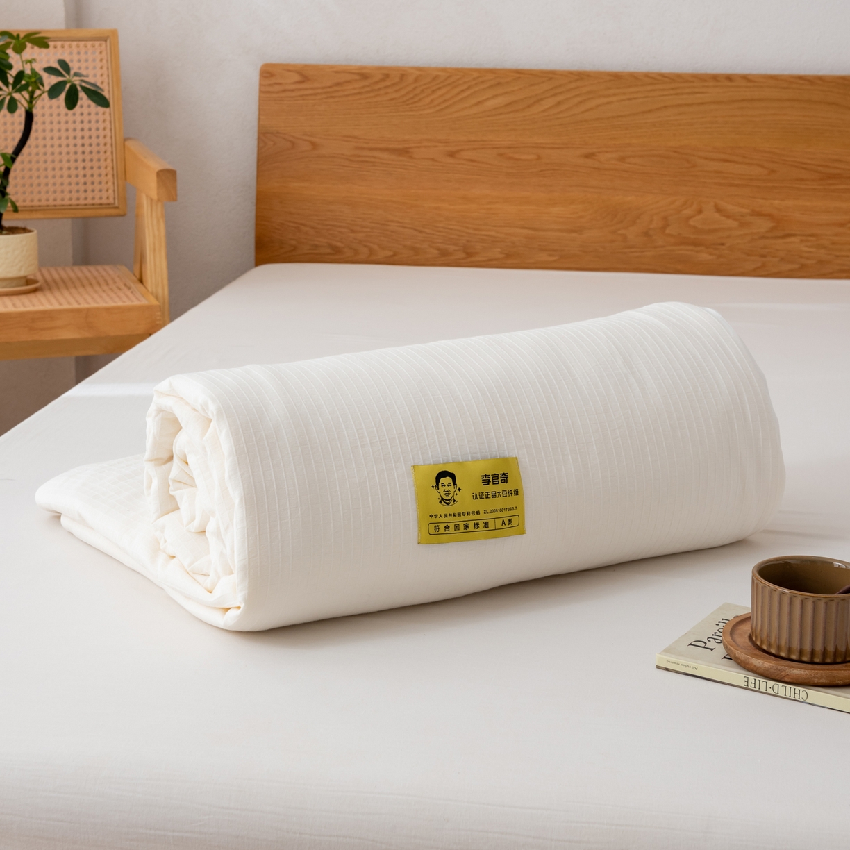 91家纺网 家纺一手货源 找家纺 （总）纪梵茜 2026新款李官奇全棉提花80%大豆原棉被夏被空调被芯-蔓格