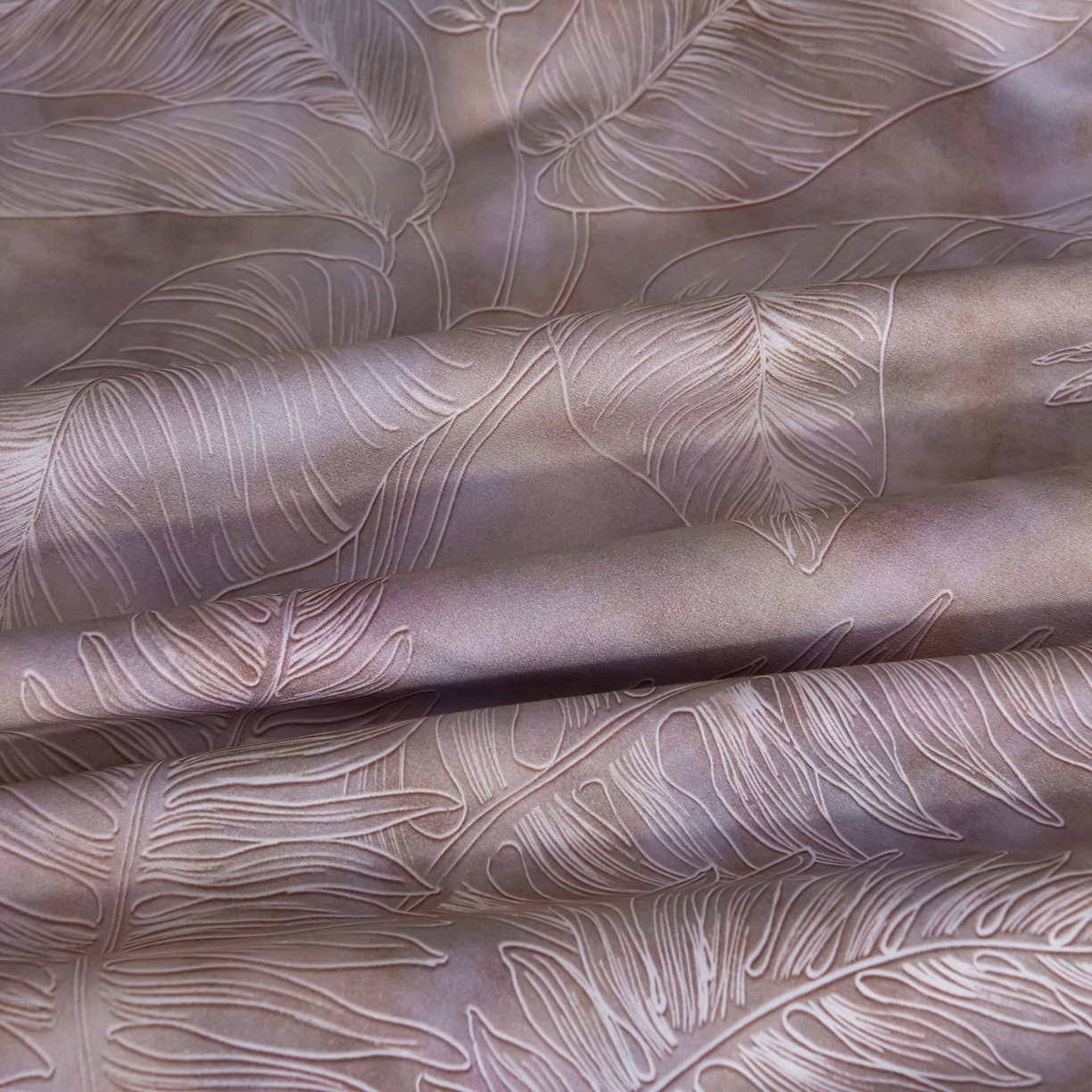 91家纺网 家纺一手货源 找家纺 金昱纺 2026新款全棉50S长绒棉数码印花宽边埋绳款四件套（带精美礼盒包装） 黛秋-粉