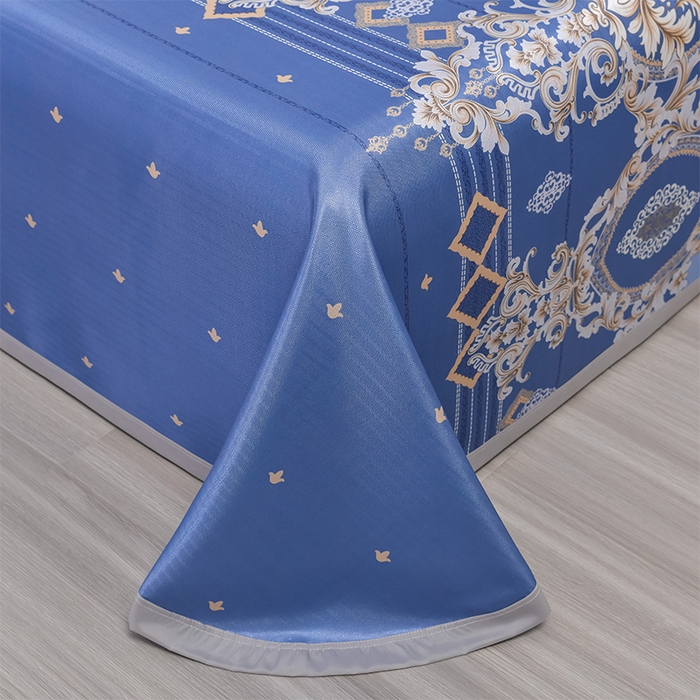 91家纺网 家纺一手货源 找家纺 星窝家纺 2026新款直播电商优选可机洗斜纹提花冰丝凉席三件套 欧曼情调