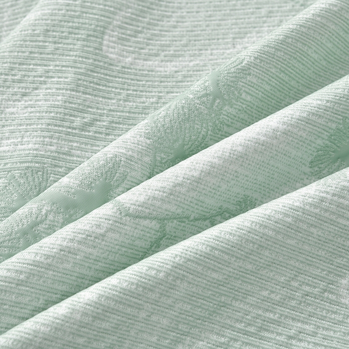 91家纺网 家纺一手货源 找家纺 诺梵家纺 2026新款凉豆豆PE高分子凉感花边床裙凉席三件套 松间月-绿