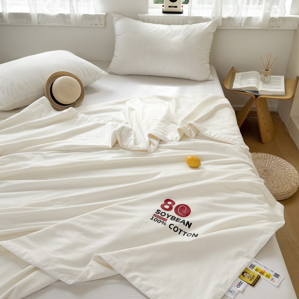 91家纺网 家纺一手货源 找家纺 （总）纪梵茜 2026新款李官奇全棉提花80%大豆原棉被夏被空调被芯-格伦