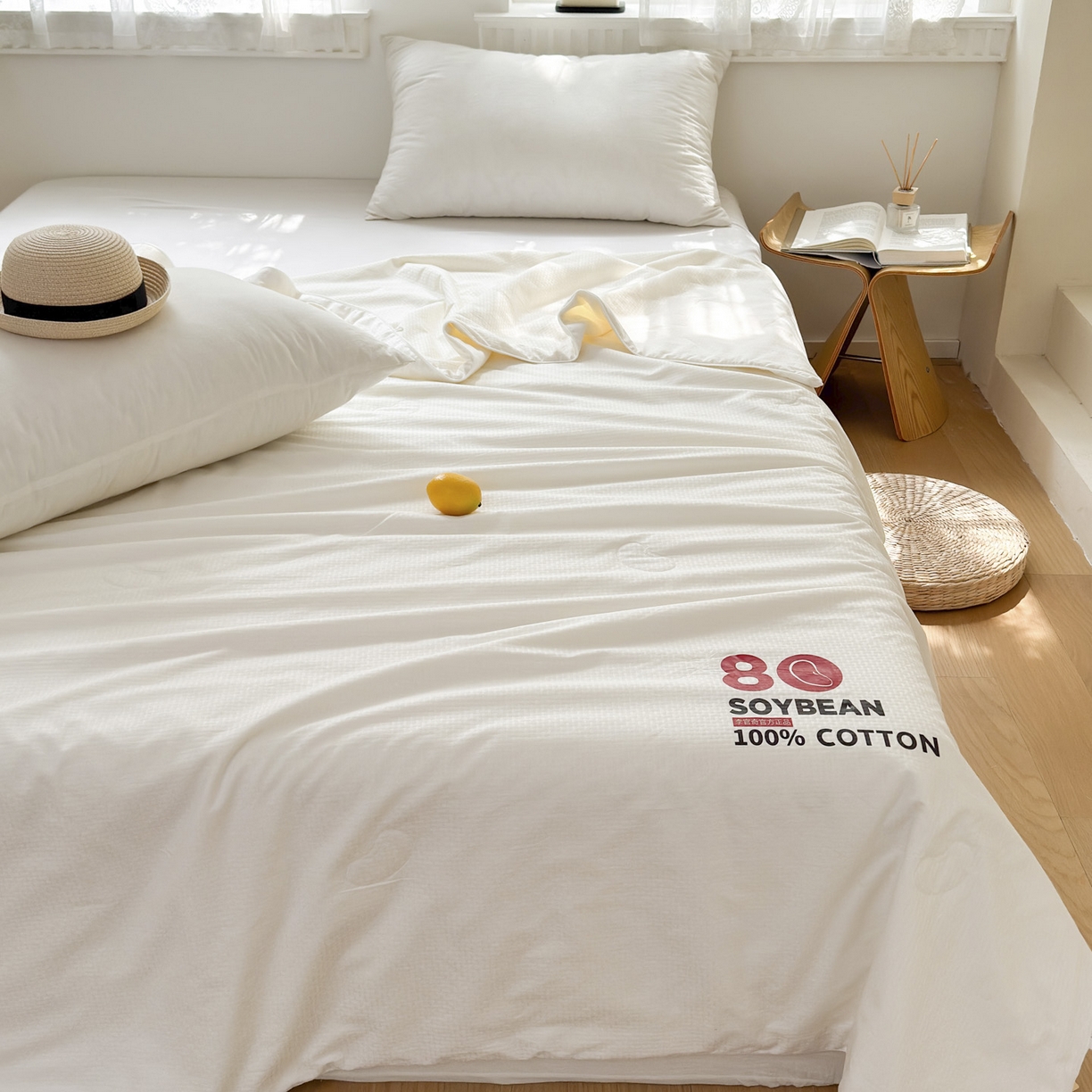 91家纺网 家纺一手货源 找家纺 （总）纪梵茜 2026新款李官奇全棉提花80%大豆原棉被夏被空调被芯-格伦