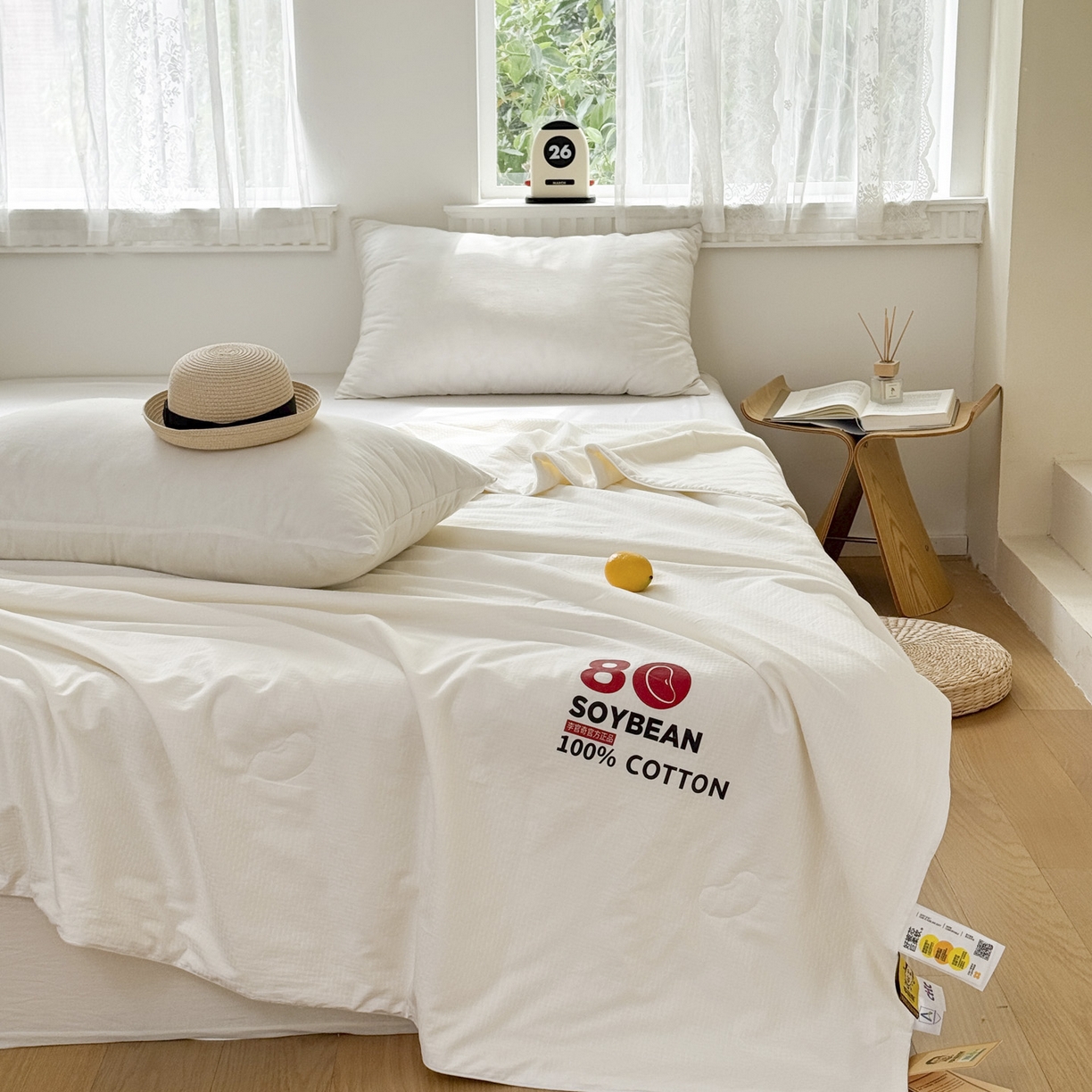 91家纺网 家纺一手货源 找家纺 （总）纪梵茜 2026新款李官奇全棉提花80%大豆原棉被夏被空调被芯-格伦