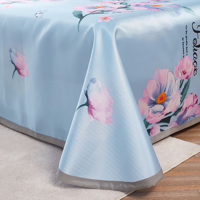 91家纺网 家纺一手货源 找家纺 星窝家纺 2026新款直播电商优选可机洗斜纹提花冰丝凉席三件套 轻舞飞扬