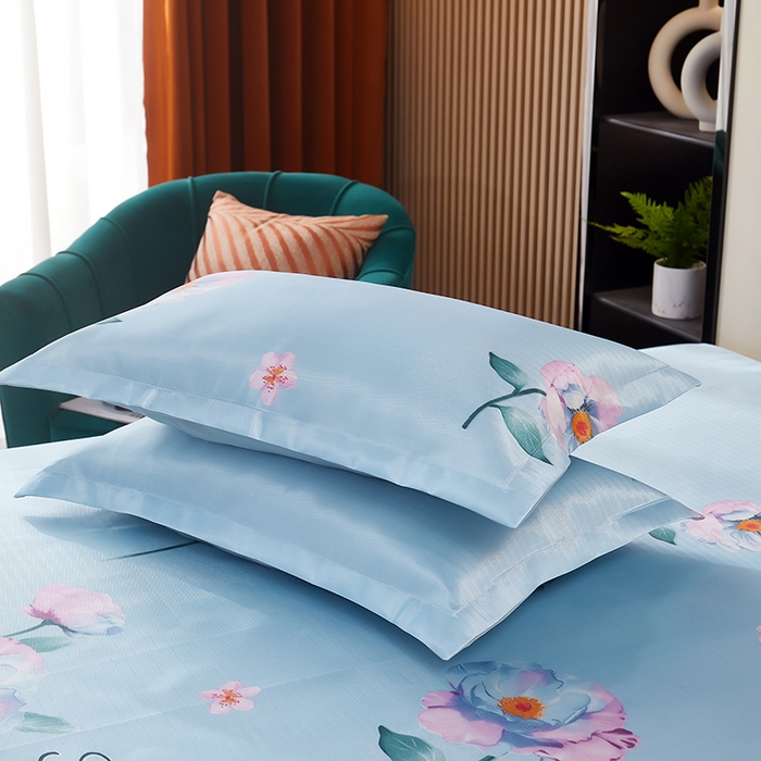 91家纺网 家纺一手货源 找家纺 星窝家纺 2026新款直播电商优选可机洗斜纹提花冰丝凉席三件套 轻舞飞扬