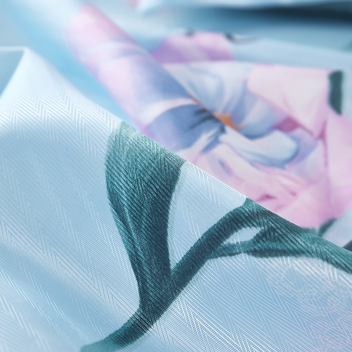 91家纺网 家纺一手货源 找家纺 星窝家纺 2026新款直播电商优选可机洗斜纹提花冰丝凉席三件套 轻舞飞扬