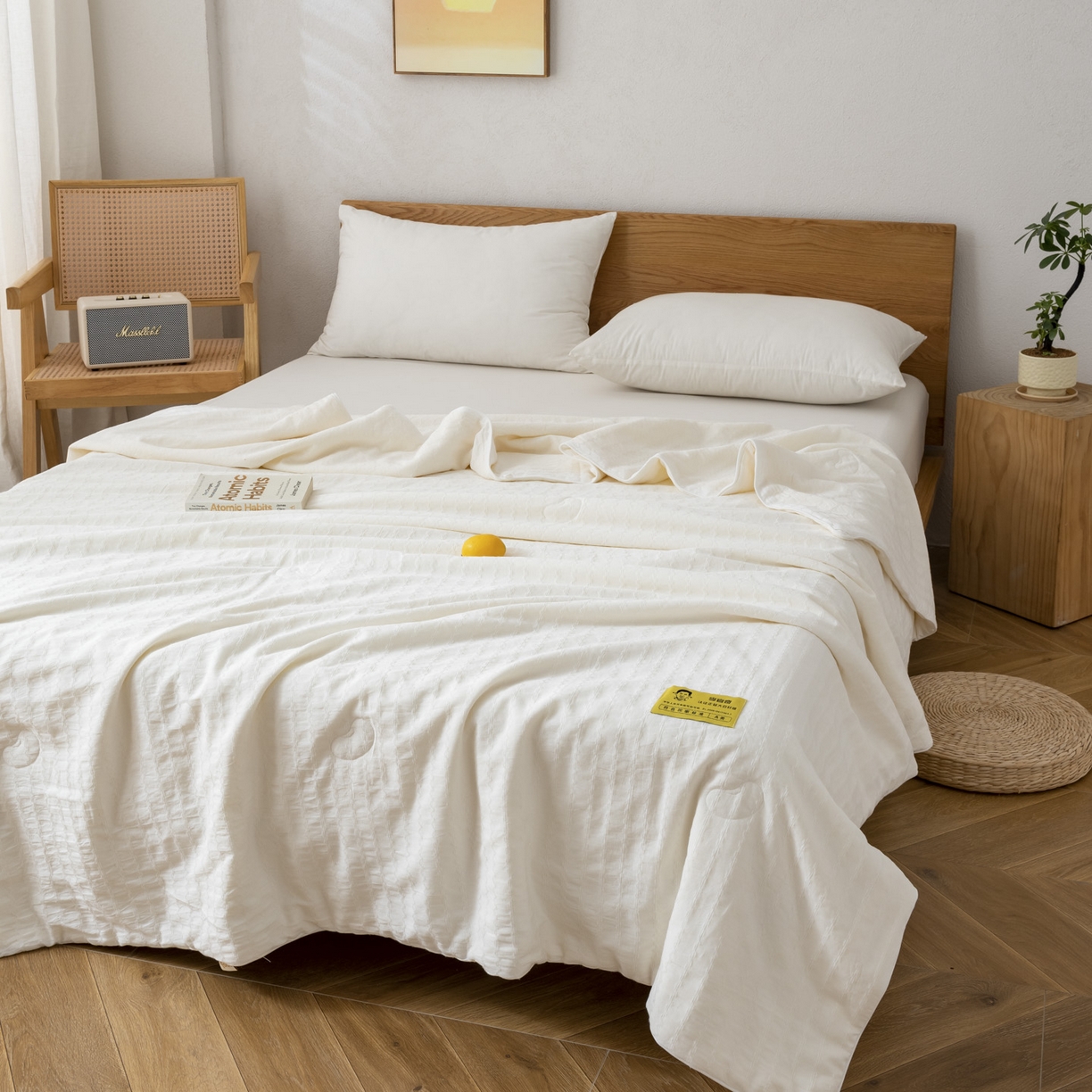 91家纺网 家纺一手货源 找家纺 （总）纪梵茜 2026新款李官奇全棉提花80%大豆原棉被夏被空调被芯-豆缘