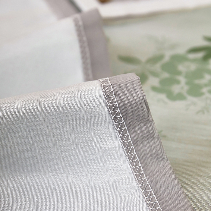 91家纺网 家纺一手货源 找家纺 星窝家纺 2026新款直播电商优选可机洗斜纹提花冰丝凉席三件套 清雅