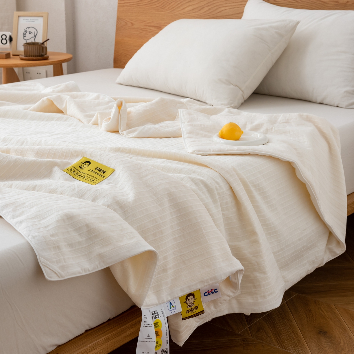 91家纺网 家纺一手货源 找家纺 （总）纪梵茜 2026新款李官奇全棉大提花55%大豆被夏被空调被芯-罗萨