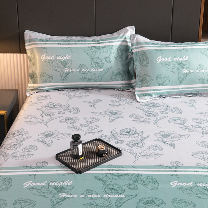 91家纺网 家纺一手货源 找家纺 星窝家纺 2026新款直播电商优选可机洗斜纹提花冰丝凉席三件套 清韵