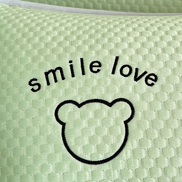 91家纺网 家纺一手货源 找家纺 2026新款夏季A类绣花PE冰豆豆冰丝凉席枕套凉感家用单人学生宿舍48×74cm一只一对-八宝熊枕套 八宝熊-绿