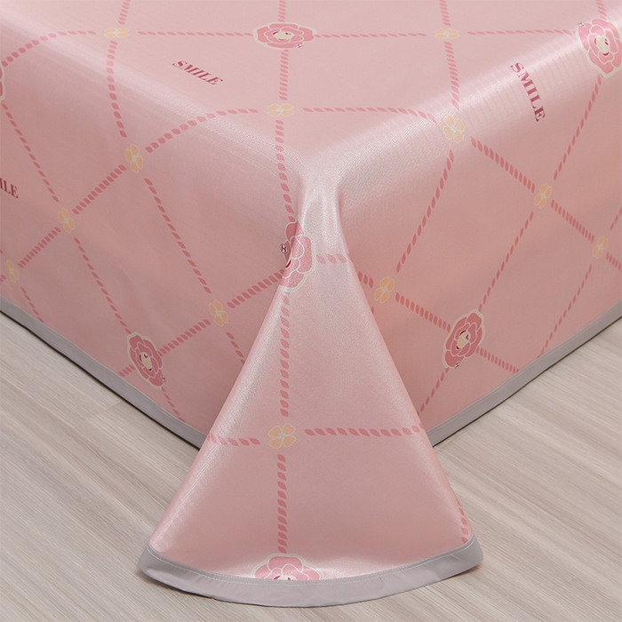 91家纺网 家纺一手货源 找家纺 星窝家纺 2026新款直播电商优选可机洗斜纹提花冰丝凉席三件套 情人节