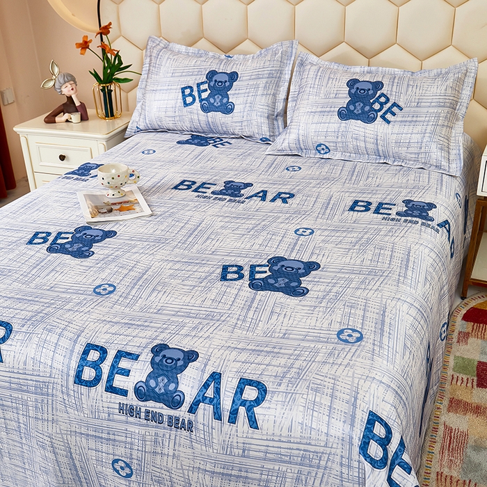 91家纺网 家纺一手货源 找家纺 星窝家纺 2026新款直播电商优选可机洗斜纹提花冰丝凉席三件套 童趣