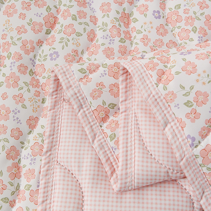 91家纺网 家纺一手货源 找家纺 圣楚家纺 2026新款清柔水洗夏被被子被芯 春序-粉