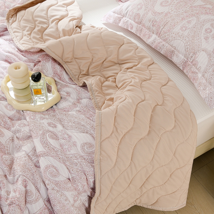 91家纺网 家纺一手货源 找家纺 圣楚家纺 2026新款清柔水洗夏被被子被芯 流年