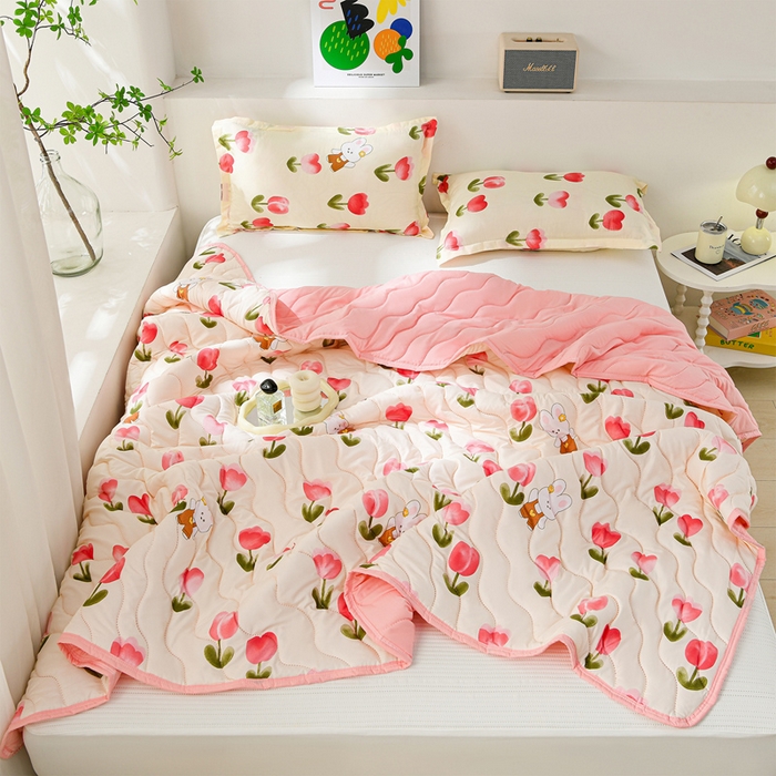 圣楚家纺 2026新款清柔水洗夏被被子被芯 甜谧