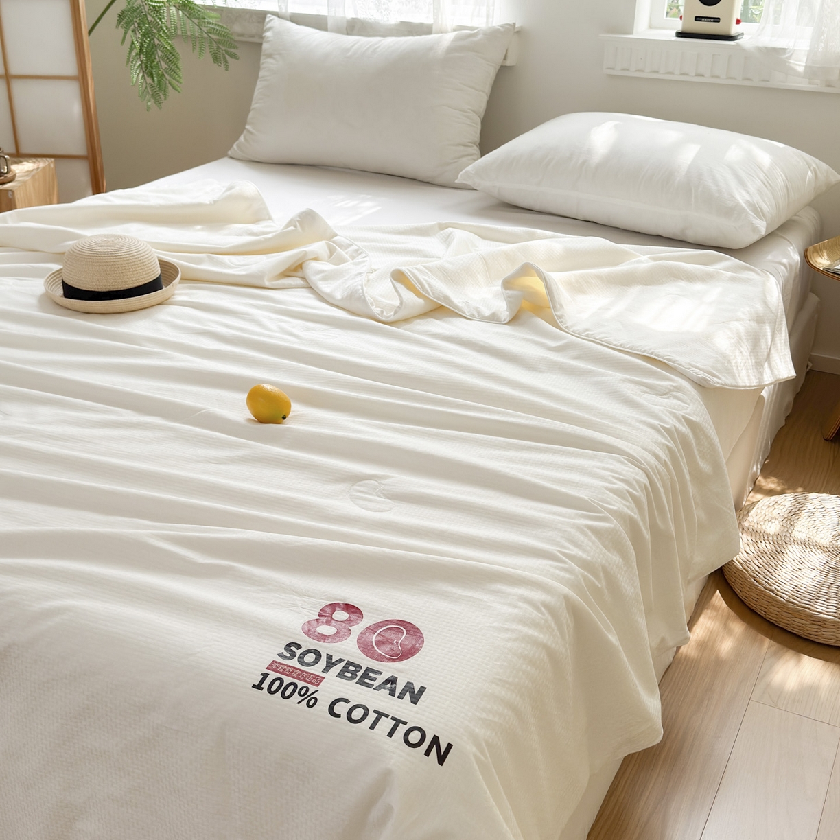 91家纺网 家纺一手货源 找家纺 （总）A+爱家（纪梵茜） 2026新款李官奇全棉提花80%大豆原棉被夏被空调被芯-格伦