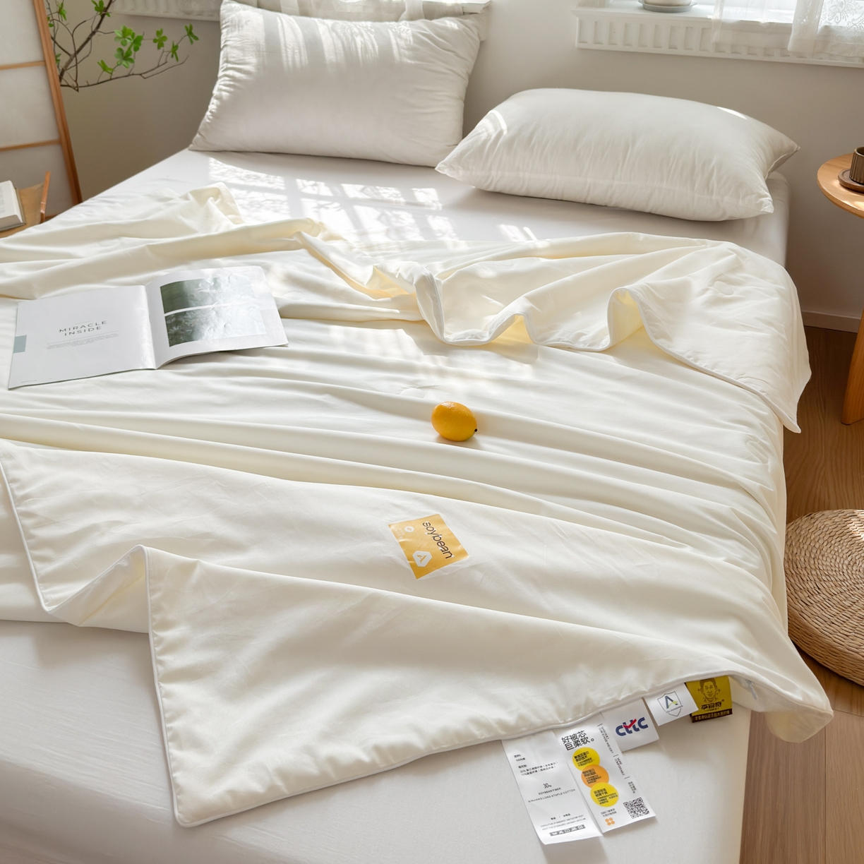 91家纺网 家纺一手货源 找家纺 （总）A+爱家（纪梵茜） 2026新款李官奇全棉30%大豆被夏被空调被芯-小棉豆