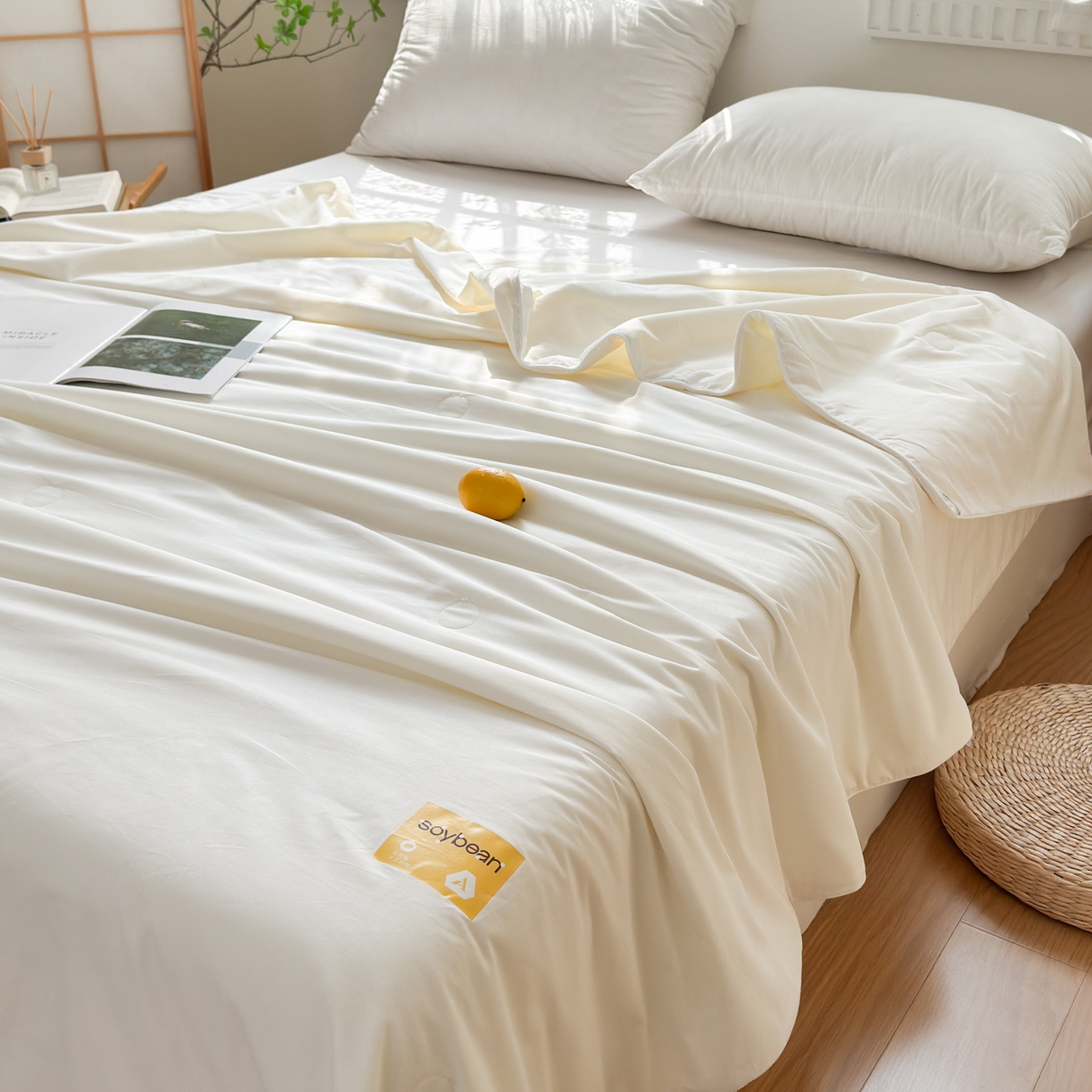 91家纺网 家纺一手货源 找家纺 （总）A+爱家（纪梵茜） 2026新款李官奇全棉30%大豆被夏被空调被芯-小棉豆