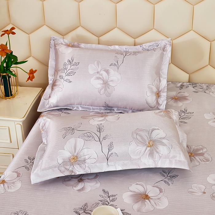 91家纺网 家纺一手货源 找家纺 星窝家纺 2026新款直播电商优选可机洗斜纹提花冰丝凉席三件套 物语之恋