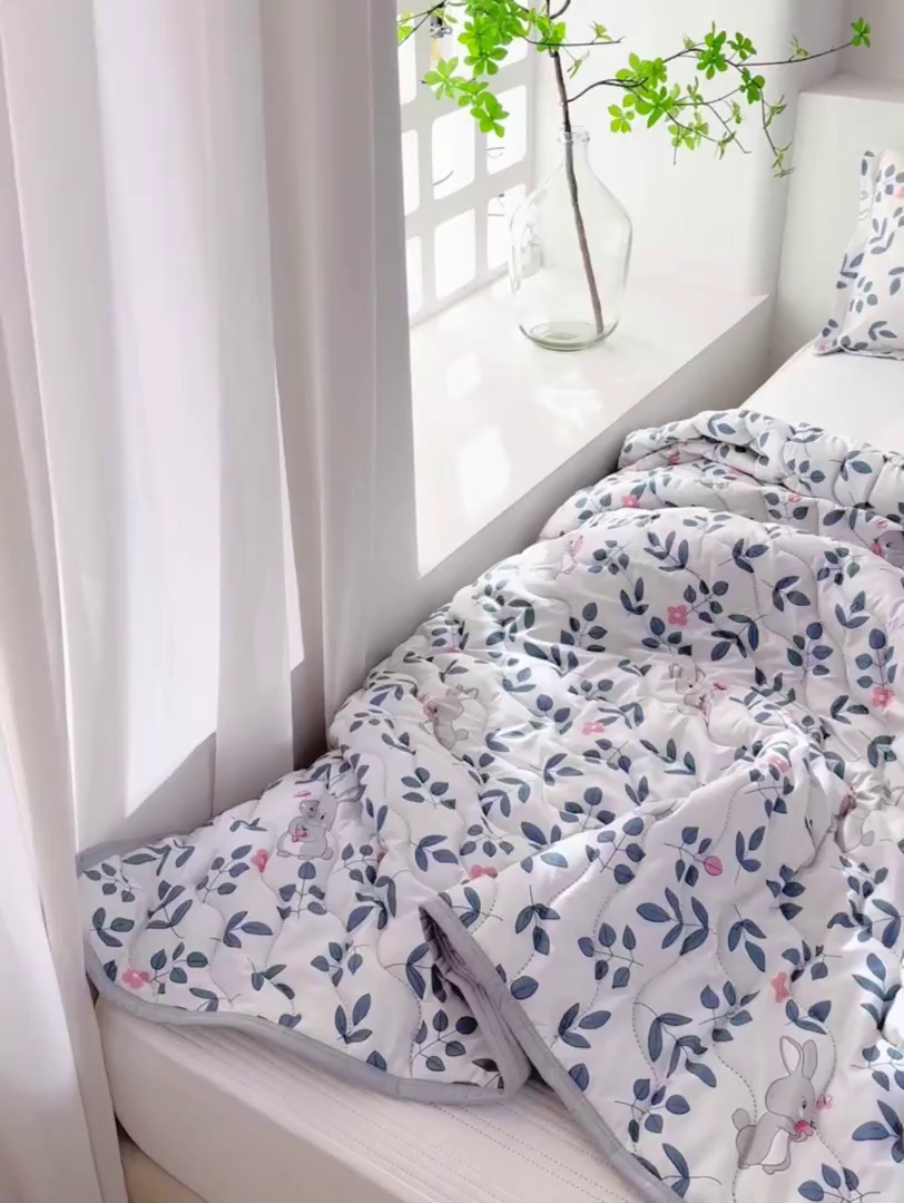 91家纺网 家纺一手货源 找家纺 圣靓家纺 2026新款清柔水洗夏被被子被芯 妮露