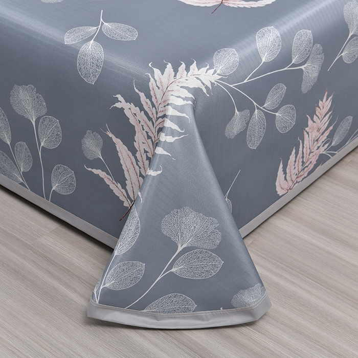 91家纺网 家纺一手货源 找家纺 星窝家纺 2026新款直播电商优选可机洗斜纹提花冰丝凉席三件套 叶叶风情