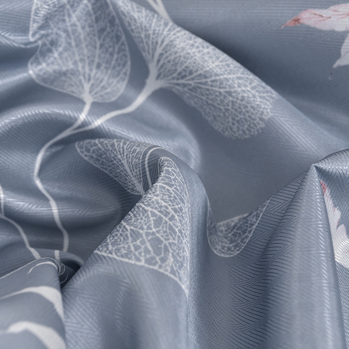 91家纺网 家纺一手货源 找家纺 星窝家纺 2026新款直播电商优选可机洗斜纹提花冰丝凉席三件套 叶叶风情