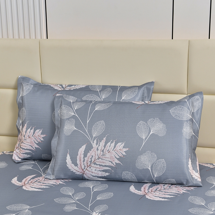 91家纺网 家纺一手货源 找家纺 星窝家纺 2026新款直播电商优选可机洗斜纹提花冰丝凉席三件套 叶叶风情