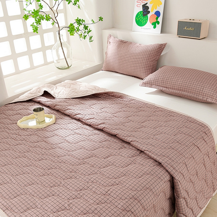 91家纺网 家纺一手货源 找家纺 圣靓家纺 2026新款清柔水洗夏被被子被芯 潮格