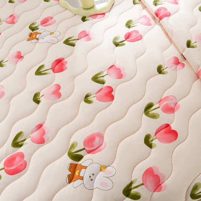 91家纺网 家纺一手货源 找家纺 圣靓家纺 2026新款清柔水洗夏被被子被芯 甜谧