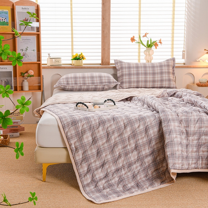 91家纺网 家纺一手货源 找家纺 圣靓家纺 2026新款清柔水洗夏被被子被芯 晨晓