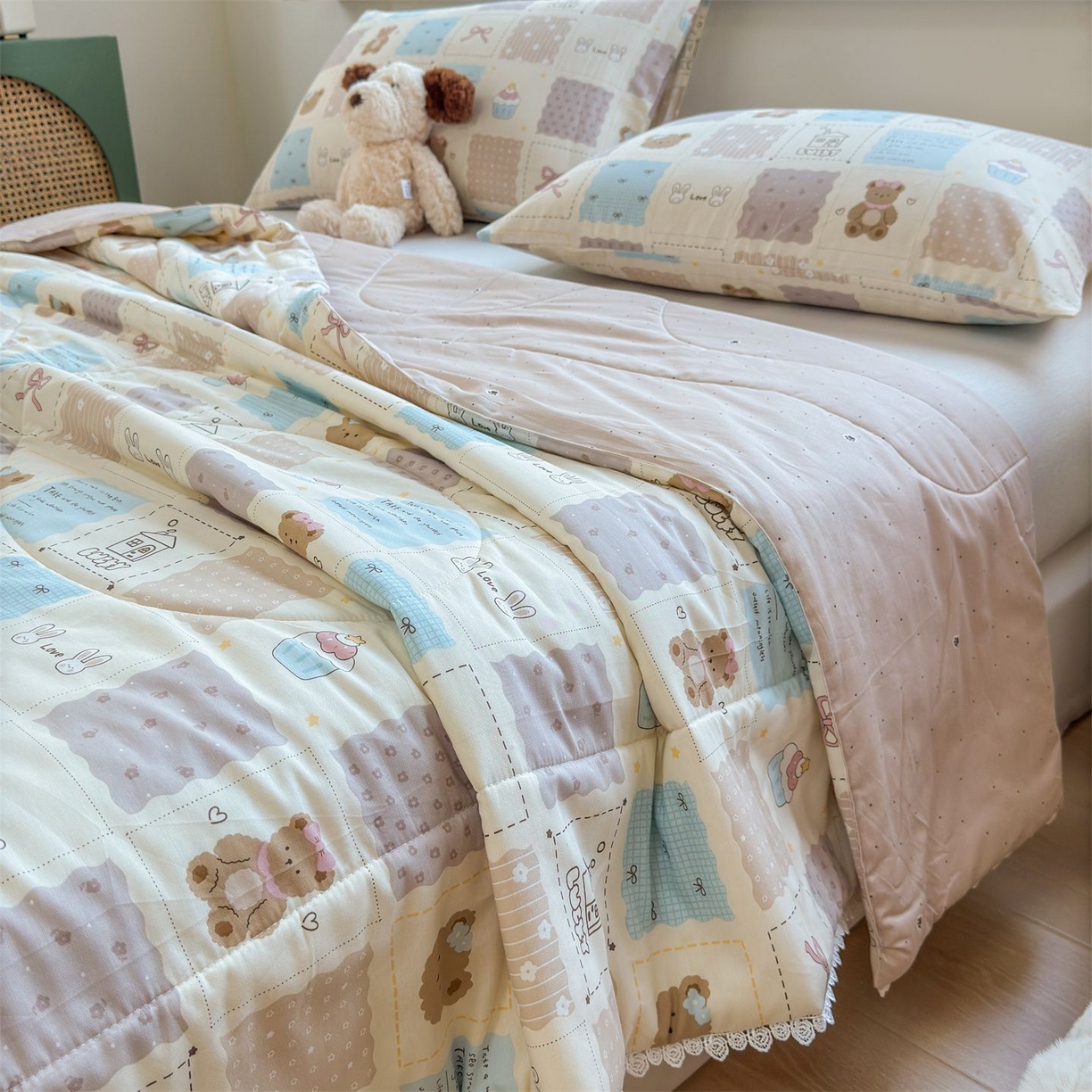 91家纺网 家纺一手货源 找家纺 （总）晨晨家纺 2026新款双面全棉花边款新疆棉花夏被