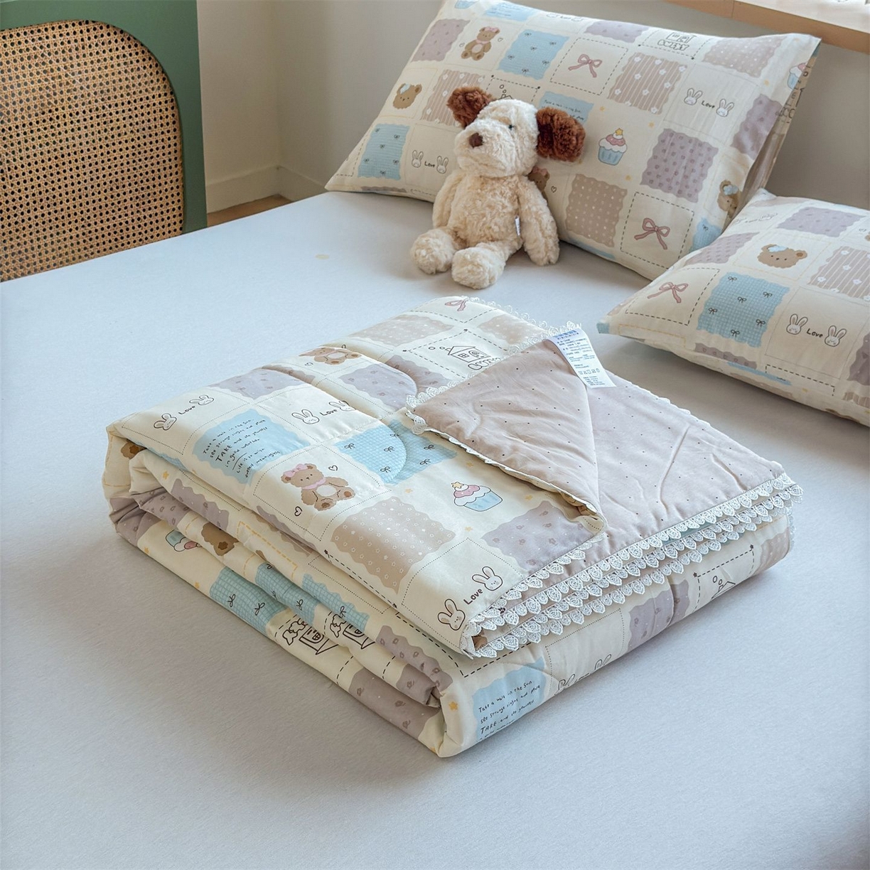 91家纺网 家纺一手货源 找家纺 （总）晨晨家纺 2026新款双面全棉花边款新疆棉花夏被