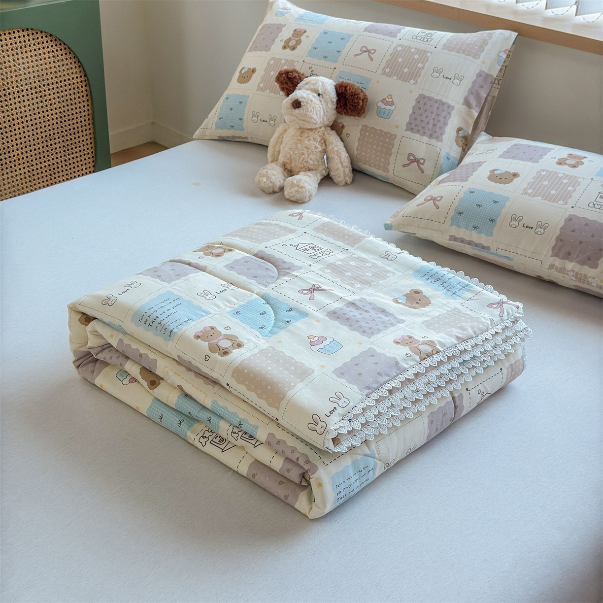 91家纺网 家纺一手货源 找家纺 （总）晨晨家纺 2026新款双面全棉花边款新疆棉花夏被