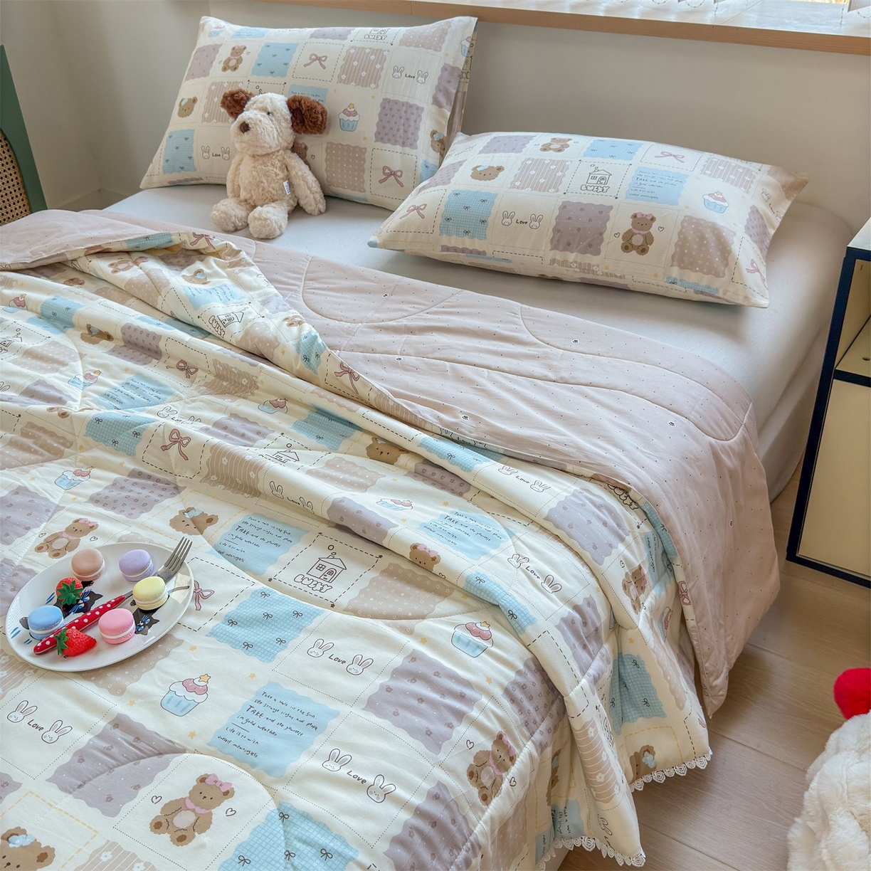 91家纺网 家纺一手货源 找家纺 （总）晨晨家纺 2026新款双面全棉花边款新疆棉花夏被