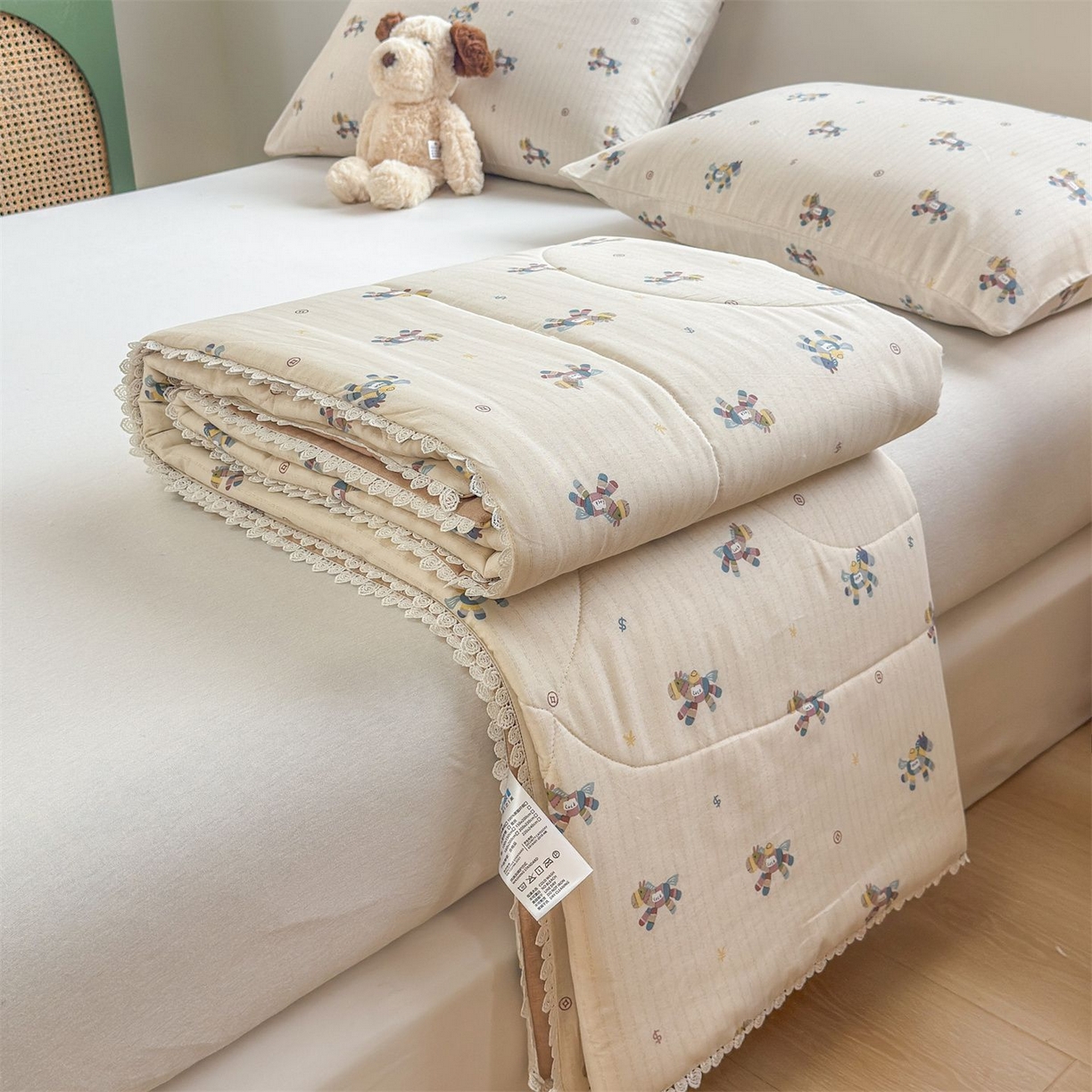 91家纺网 家纺一手货源 找家纺 晨晨家纺 2026新款双面全棉花边款新疆棉花夏被 马上有钱