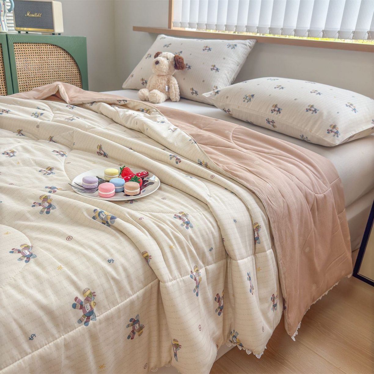 91家纺网 家纺一手货源 找家纺 晨晨家纺 2026新款双面全棉花边款新疆棉花夏被 马上有钱