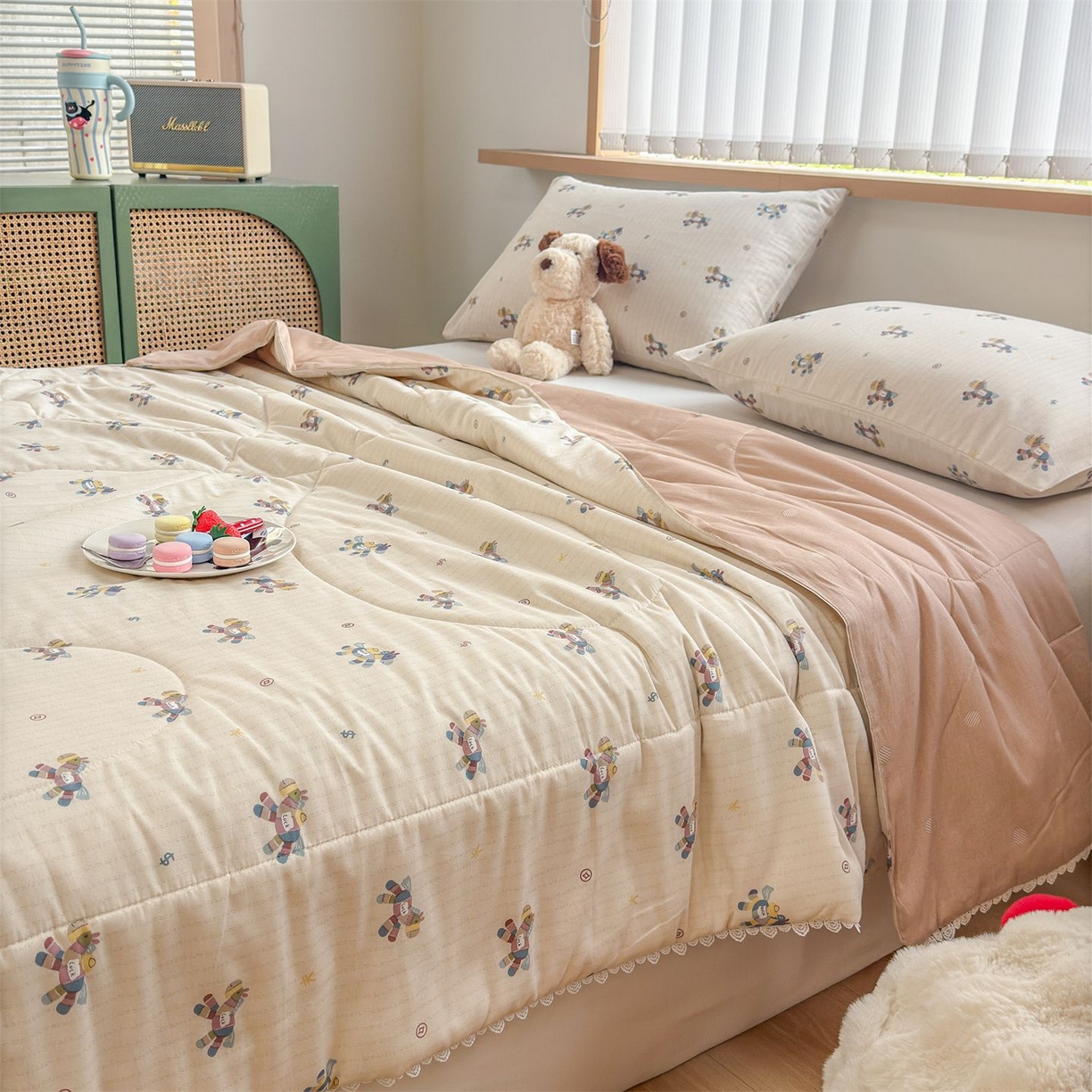 91家纺网 家纺一手货源 找家纺 晨晨家纺 2026新款双面全棉花边款新疆棉花夏被 马上有钱