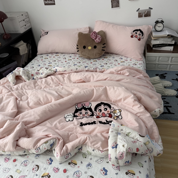 三元色 2026新款正版蜡笔小新卡通云感夏被夏凉被 夏被好伙伴