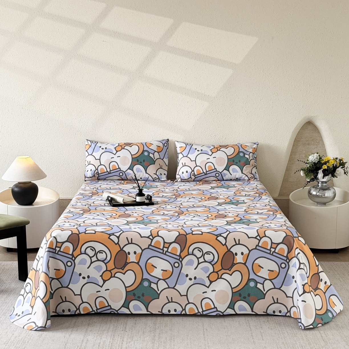 91家纺网 家纺一手货源 找家纺 （总）遇安家纺 2026年新款原棉老粗布凉席三件套