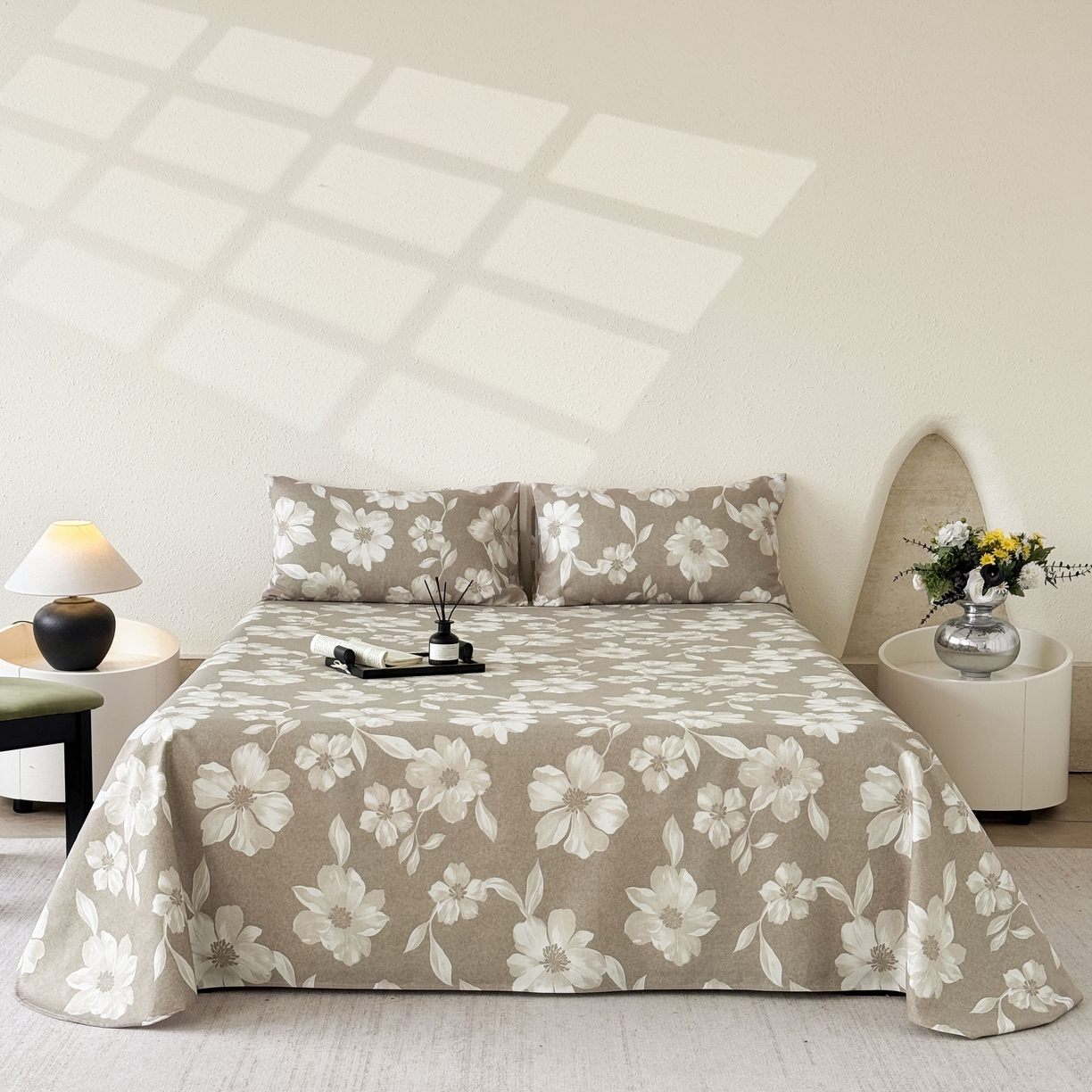 91家纺网 家纺一手货源 找家纺 （总）遇安家纺 2026年新款原棉老粗布凉席三件套