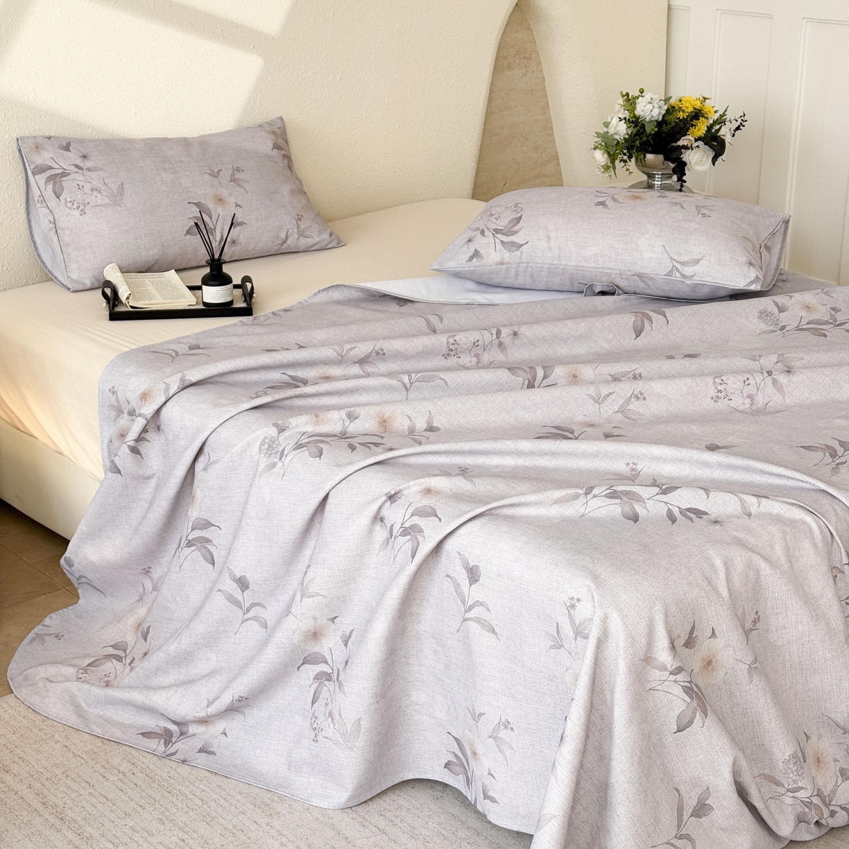 91家纺网 家纺一手货源 找家纺 （总）遇安家纺 2026年新款原棉老粗布凉席三件套