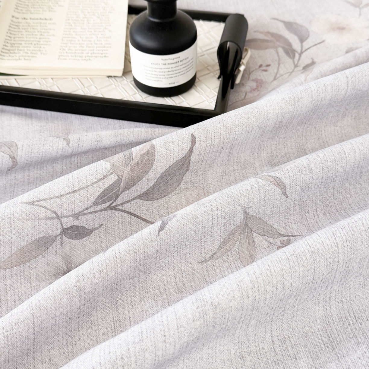 91家纺网 家纺一手货源 找家纺 遇安家纺 2026年新款原棉老粗布凉席三件套 白茶-灰