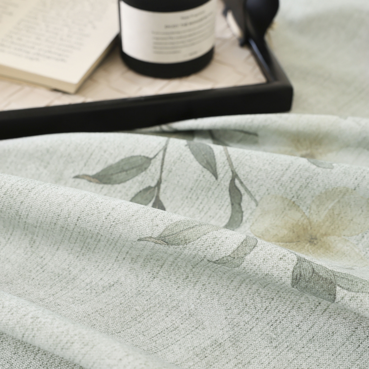 91家纺网 家纺一手货源 找家纺 遇安家纺 2026年新款原棉老粗布凉席三件套 白茶-绿