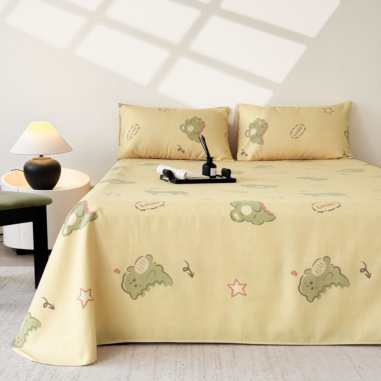 91家纺网 家纺一手货源 找家纺 遇安家纺 2026年新款原棉老粗布凉席三件套 龙宝