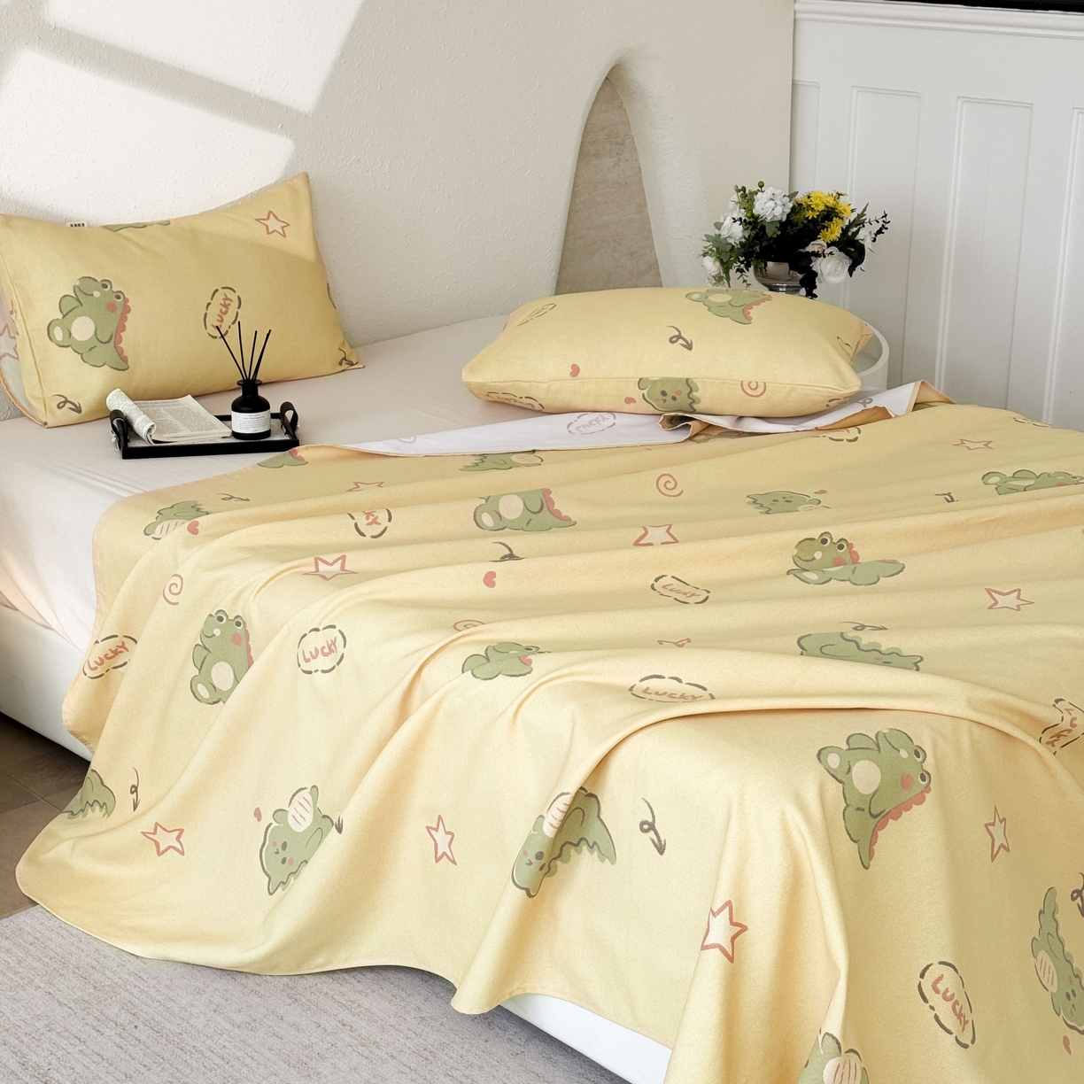 91家纺网 家纺一手货源 找家纺 遇安家纺 2026年新款原棉老粗布凉席三件套 龙宝