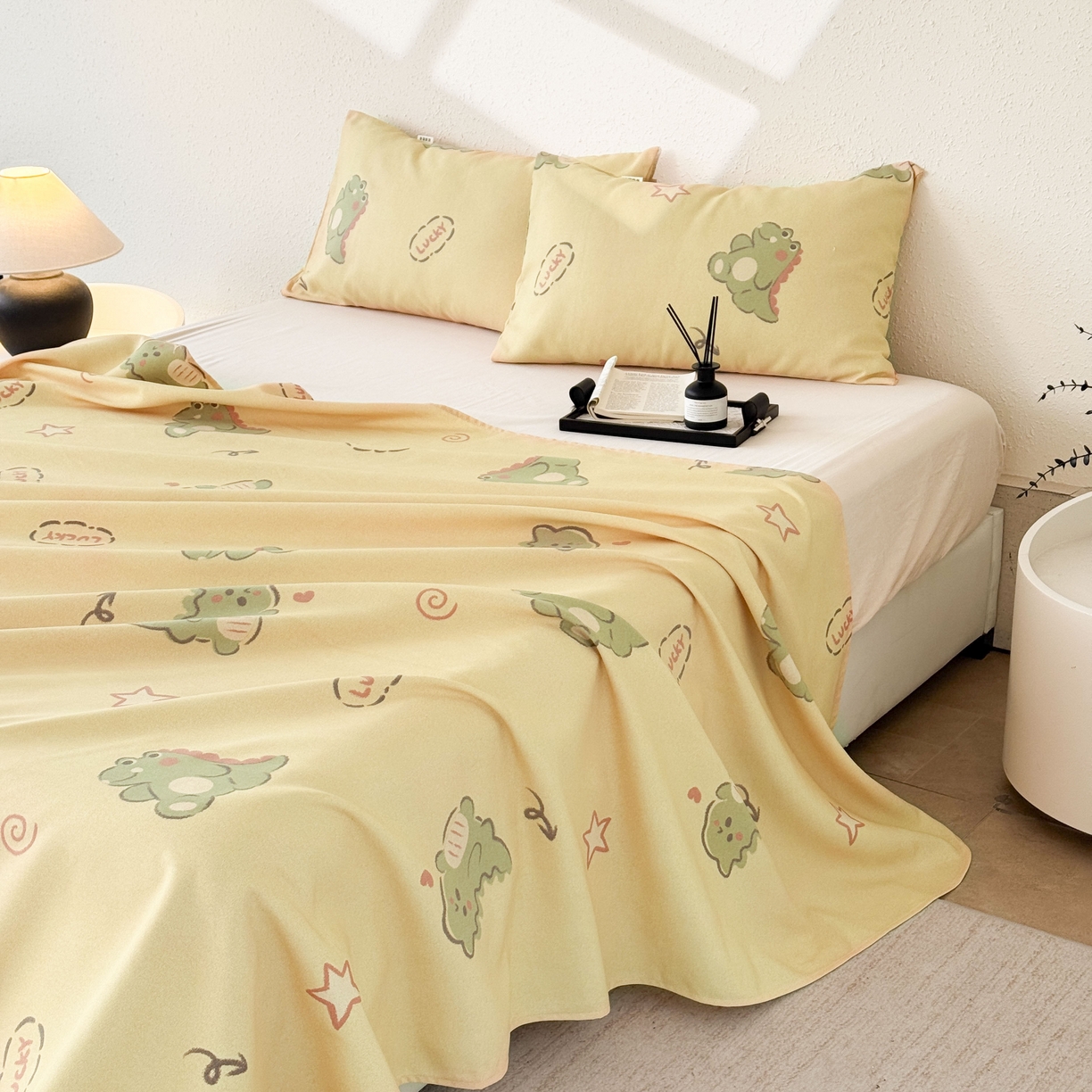 91家纺网 家纺一手货源 找家纺 遇安家纺 2026年新款原棉老粗布凉席三件套 龙宝