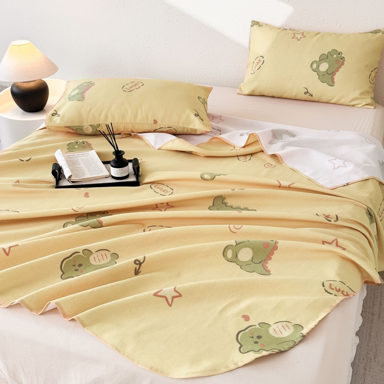 91家纺网 家纺一手货源 找家纺 遇安家纺 2026年新款原棉老粗布凉席三件套 龙宝