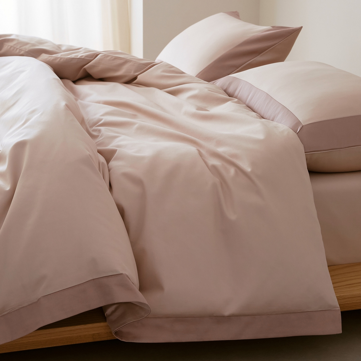 91家纺网 家纺一手货源 找家纺 EH家居 2026新款轻奢长绒棉全棉纯棉四件套--流金岁月 流金-冰莓粉