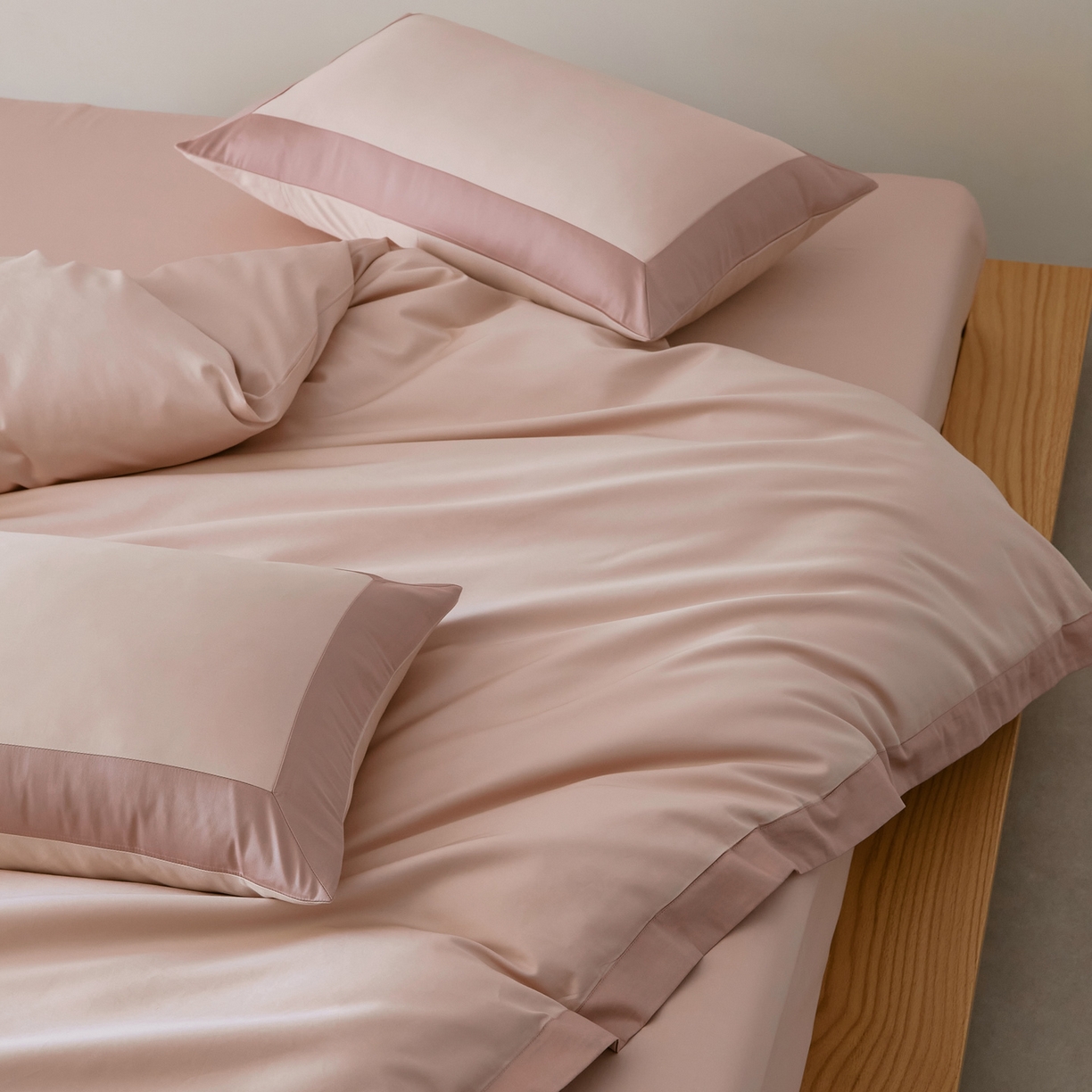 91家纺网 家纺一手货源 找家纺 EH家居 2026新款轻奢长绒棉全棉纯棉四件套--流金岁月 流金-冰莓粉